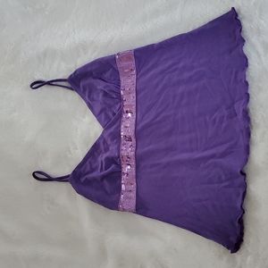 Fun princess cut purple tank with sequins